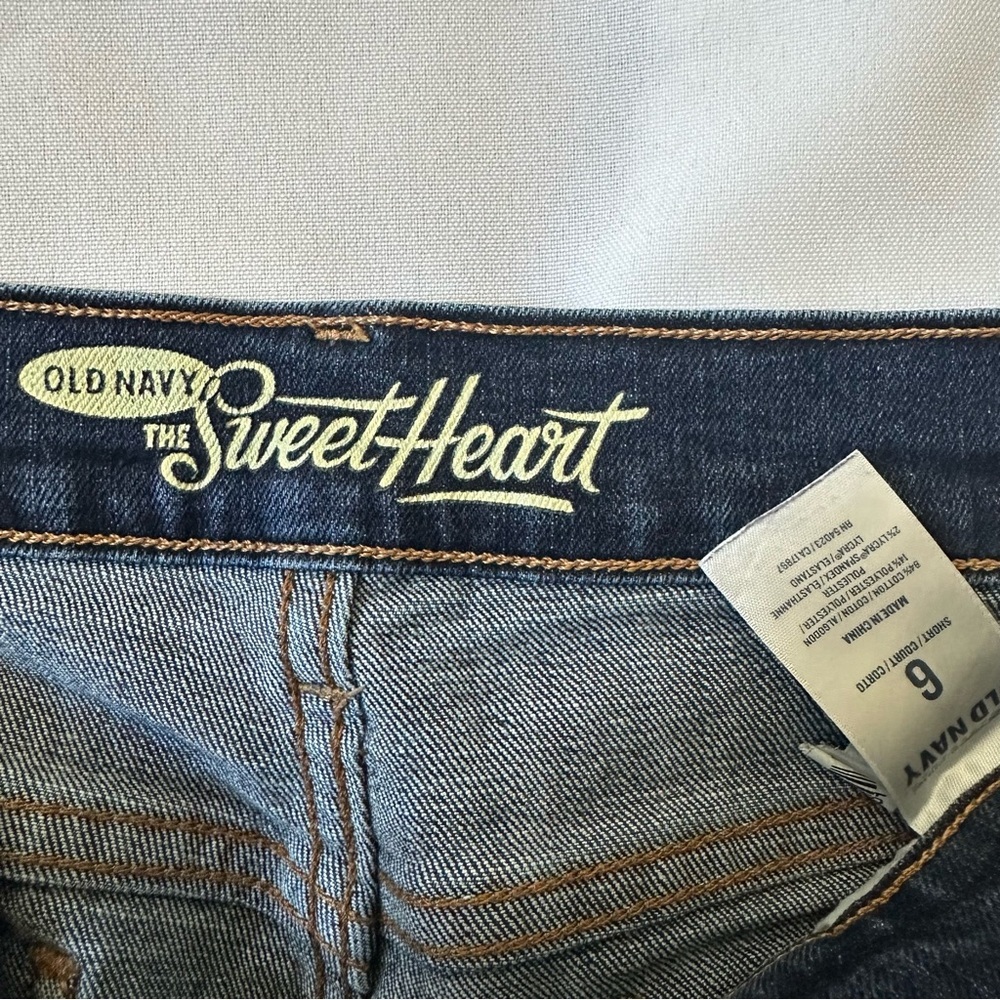 Old Navy Blue Straight Leg The Sweetheart Jeans Size 6 - Picture 6 of 7